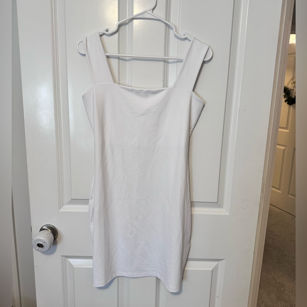 Susana Monaco White Wide Strap mini dress